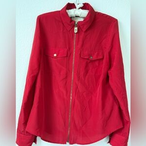 Women’s Red Zip-Front Jacket Medium
